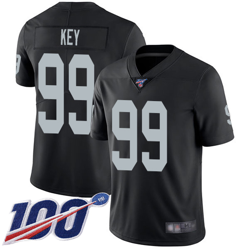 Men Oakland Raiders Limited Black Arden Key Home Jersey NFL Football #99 100th Season Vapor Jersey->oakland raiders->NFL Jersey